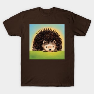 Cute Hedgehog Illustration T-Shirt